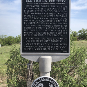 Cemetery historical marker